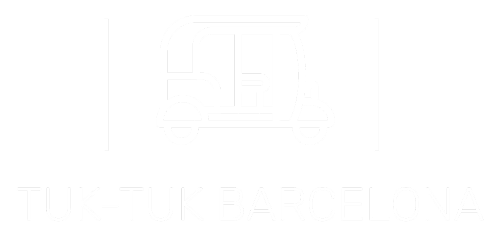 Logo of a tuk-tuk with text 'TUK-TUK BARCELONA' on a green background.